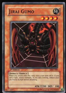Yugioh! Jirai Gumo MRD-089 VINTAGE 1st Ed NM/MINT - Image 1