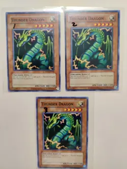 3x Yugioh! Thunder Dragon RP01-EN040 Common VLP - Image 1