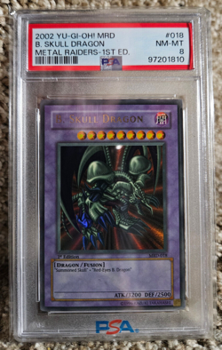 2002 YU-GI-OH! MRD-METAL RAIDERS 018 B. SKULL DRAGON 1ST EDITION PSA 8 - Image 1