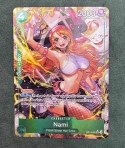 One Piece The Azure Sea's Seven Nami Alt Art OP14-031 Foil TCG NM - Image 2