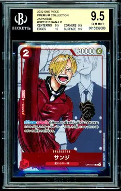 2022 Japanese One Piece 25th Anniversary Collection Sanji OP01-013 BGS 9.5 Mint - Image 1