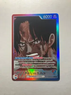 One Piece Portgas.D.Ace OP13-002 Carrying On His Will Leader Alternate Art NM - Image 1