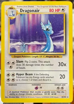 NM + 🔥 Pokemon Card - Dragonair Base Set 18/102 Rare - Image 1
