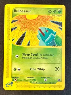 Bulbasaur 95/165 2002 Expedition Pokemon Card TCG WOTC Vintage Non Holo - Hp - Image 1