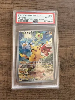 PSA 10 Pikachu 001/SV-P Promo Pre-Order Scarlet & Violet Pokemon Card Japanese - Image 1