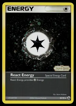 Pokemon Card - React Energy Legend Maker 82/92 Uncommon Reverse Holo Stamped - Image 1