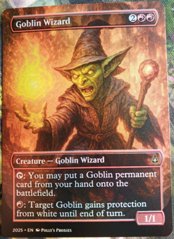 Goblin Wizard FOIL Proxy Playtest Card with Custom Fantasy Art Design - Image 1