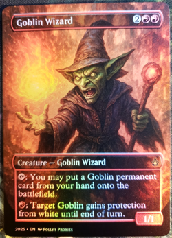 Goblin Wizard FOIL Proxy Playtest Card with Custom Fantasy Art Design - Image 4