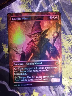 Goblin Wizard FOIL Proxy Playtest Card with Custom Fantasy Art Design - Image 5