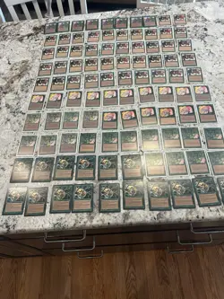 Mtg Green Value Lot x100 - Magic The Gathering Green Cards Wild Growth Etc Lp-Mp - Image 1