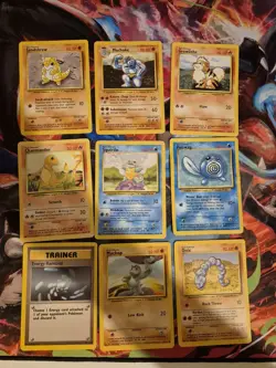 Base Set Unlimited - 9 Card Job Lot Bundle - WOTC Pokemon TCG - Image 1