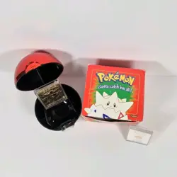Togepi Pokemon Burger King 23k Gold Plated Trading Card In red Box used display - Image 2