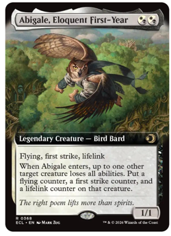 Abigale, Eloquent First-Year - Extended Art Lorwyn Eclipsed MTG - Image 1