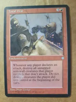 Total War Ice Age Magic The Gathering MTG English 1995 Red Rare LP BULK DISCOUNT - Image 1