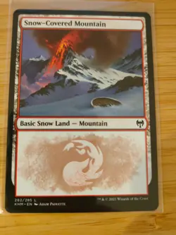 MTG Snow-Covered Mountain 282 Kaldheim M/NM Free UK P&P - Image 1