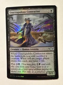 Unscrupulous Contractor Foil OTJ 112 Uncommon MTG - Image 1