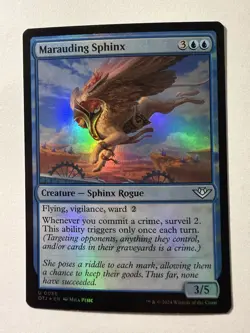 MTG Marauding Sphinx (56/441) Outlaws of Thunder Junction LP FOIL - Image 1