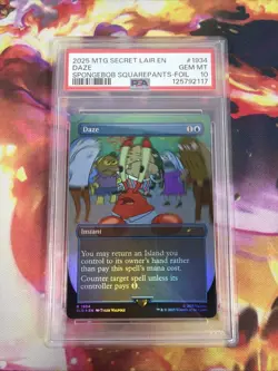 2025 MTG Magic The Gathering SpongeBob Secret Lair Daze PSA 10 - Image 1