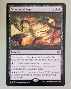 Season of Loss - Bloomburrow #112 Mythic Rare - Near Mint - Magic the Gathering - Image 1