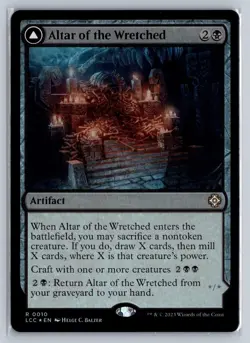 MTG Lost Caverns of Ixalan Commander Foil #10 Altar of the Wretched Rare Artifac - Image 1