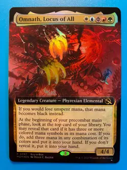 MTG 1x FOIL EXTENDED ART Omnath, Locus of All 387 Buy-a-Box PROMO Magic x1 NM - Image 1