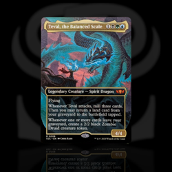 Teval, the Balanced Scale •Borderless• Mythic Spirit Dragon, Tarkir: Dragonstorm - Image 1