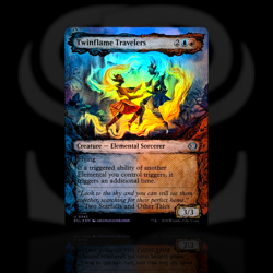 Twinflame Travelers •Showcase Foil• Elemental Sorcerer • Lorwyn Eclipsed • MTG - Image 1