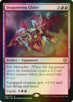 MTG Dragonwing Glider Foil ** Phyrexia: All Will Be One ** English - Image 1