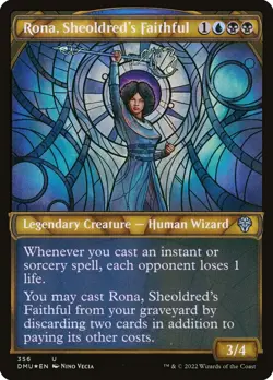 Rona, Sheoldred's Faithful 356 Textured Foil Uncommon Dominaria United MTG NM - Image 1