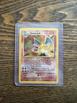 Pokemon TCG Charizard Base Set Holo Rare Card 4/102 Ungraded LP - Image 1