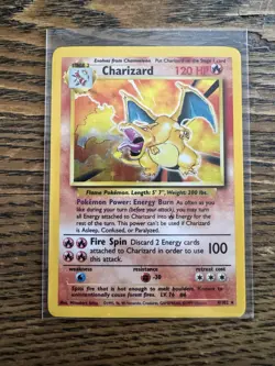 Pokemon TCG Charizard Base Set Holo Rare Card 4/102 Ungraded LP - Image 3
