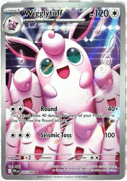 Pokemon TCG Wigglytuff 105/94 Phantasmal Flames Illustration Rare - Image 1