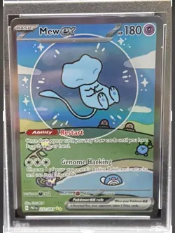 Pokemon Mew EX Paldean Fates Special Illustration Bubble Mew PSA 9 232/091 - Image 3