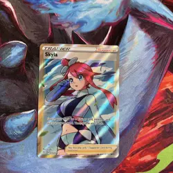 Pokemon TCG Skyla 72/72 Shining Fates Full Art Ultra Rare Trainer - Image 1
