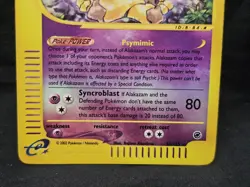 Pokemon Alakazam Expedition Base Set Reverse Holo 33/165 2002 100 HP - Image 3