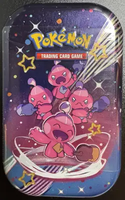 Pokemon Scarlet and Violet SV4.5 Paldean Fates Mini Tin (Tinkatink) - Image 1