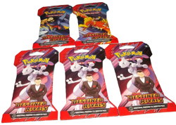 POKEMON TCG: (5) DESTINED RIVALS BLISTER SLEEVE BOOSTER PACKS NISP - Image 2