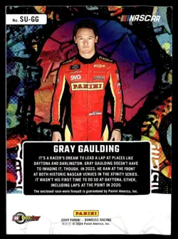 2024 Donruss Nascar Suited Up Gray Gaulding #SU-GG - Image 2