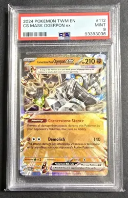 Pokemon Cornerstone Mask Ogerpon EX 058/131 Prismatic Evolutions PSA 9 - Image 1