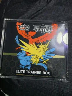 POKEMON ELITE TRAINER BOX HIDDEN FATES ETB - NEW - SEALED W/ACRYLIC CASE - - Image 1