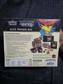 POKEMON ELITE TRAINER BOX HIDDEN FATES ETB - NEW - SEALED W/ACRYLIC CASE - - Image 3
