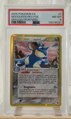 2006 Pokemon EX Dragon Frontiers Nidoqueen-Reverse Holo Foil #7 PSA NM-MT 8 - Image 1