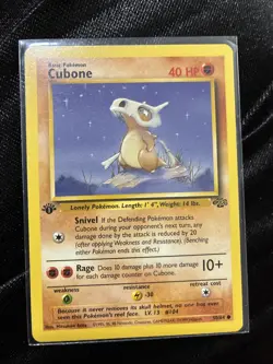 Pokemon TCG Base Set Non Holo Cubone First Edition 56/64 NM Condition - Image 1
