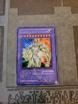 YUGIOH ELEMENTAL HERO ELECTRUM MDP2-EN001 RARE LIMITED ED VLP - Image 1
