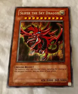 2003 YUGIOH GBI-001 SLIFER THE SKY DRAGON Secret Rare NM - Image 1