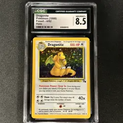 CGC 8.5 Dragonite 1999 Fossil 4/62 Holo Pokemon Card - Image 1