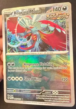 Roaring Moon 065/131 Prismatic Evolutions Pokemon Card Poke Ball Reverse Holo - Image 2