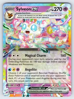Sylveon ex 041/131 2025 Prismatic Evolutions Pokemon Card Ultra Rare Holo - Nm - Image 1