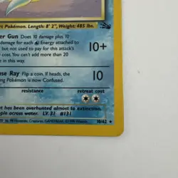 Lapras Fossil Edition Holo Pokemon Card EX/LP Condition Rare 10/62 Foil - Image 5