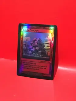 Divorced Dads Court of Chaos Bag Of Concrete - Tool Card HOLO V1 MISPRINT - Image 1